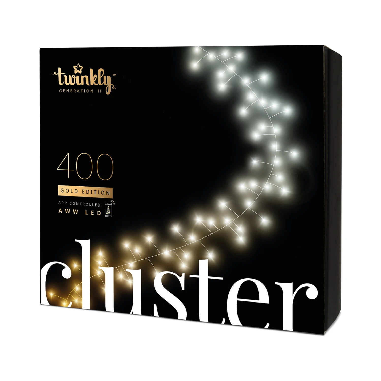 Cluster-Kette Twinkly CCT, Schwarz, 400-flammig 6m 10 Cluster-Kette Twinkly CCT, Schwarz, 400-flammig 6m – Bild 8