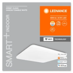 LEDVANCE SMART+ WiFi Orbis Clean, CCT, 53 X 53 Cm -Beleuchtungs Geschäft 6106525 4