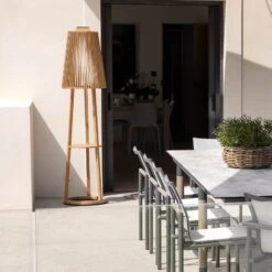 Solar-Stehleuchte Tecka Mit Sensor, Teak -Beleuchtungs Geschäft 6112042 1