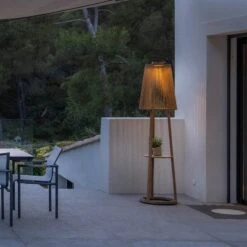 Solar-Stehleuchte Tecka Mit Sensor, Teak -Beleuchtungs Geschäft 6112042 8