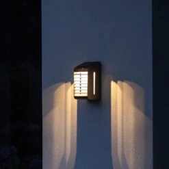 LED-Solarwandleuchte Corner Mit Sensor, Grau -Beleuchtungs Geschäft 6112057 1