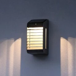 LED-Solarwandleuchte Corner Mit Sensor, Grau -Beleuchtungs Geschäft 6112057 2