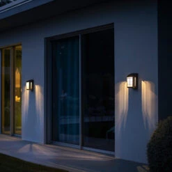 LED-Solarwandleuchte Corner Mit Sensor, Grau -Beleuchtungs Geschäft 6112057 5