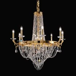 Kristallkronleuchter Elisabetta Aus Messing