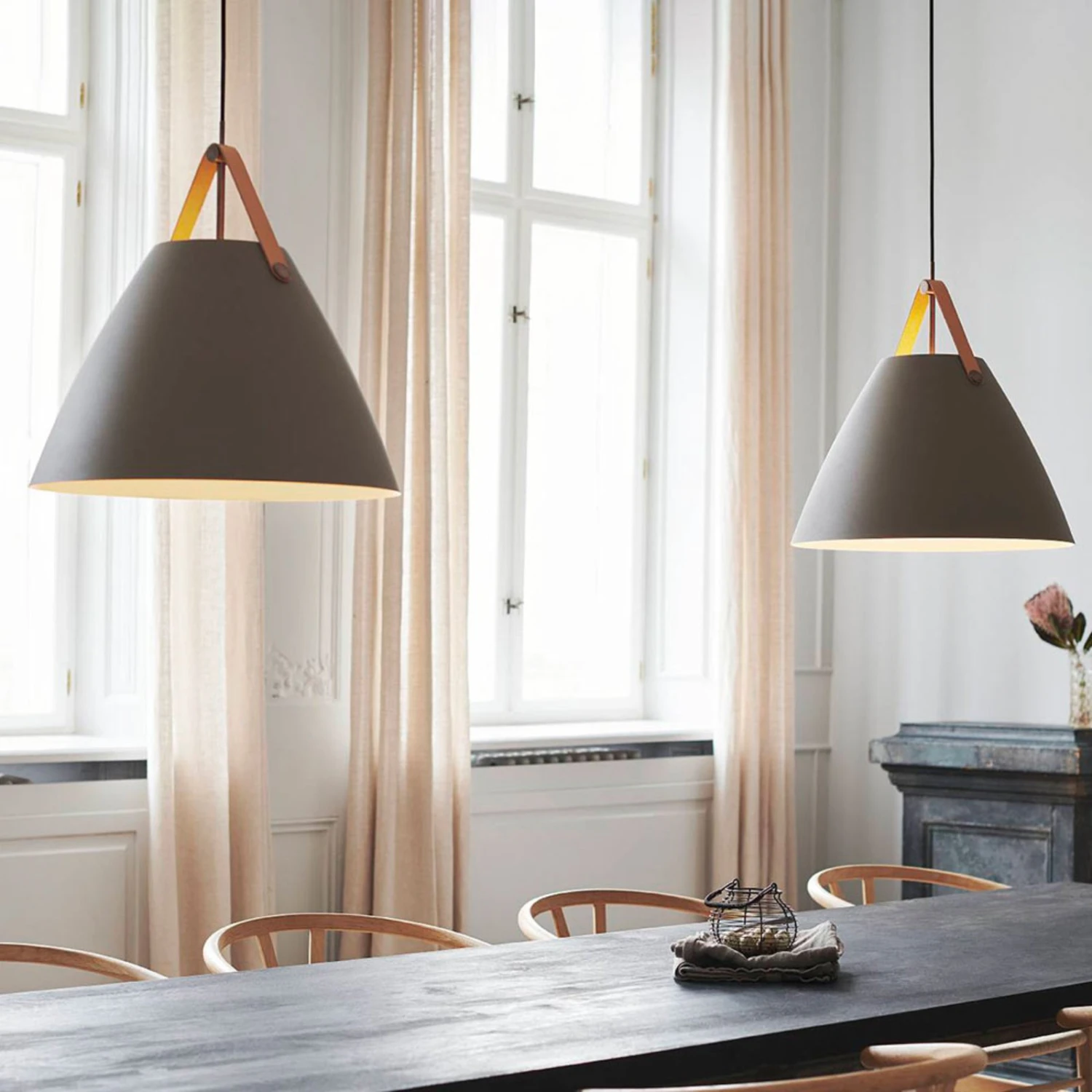 Hängeleuchte Strap Mit Metallschirm Beige, 48 Cm 7 Hängeleuchte Strap Mit Metallschirm Beige, 48 Cm – Bild 5