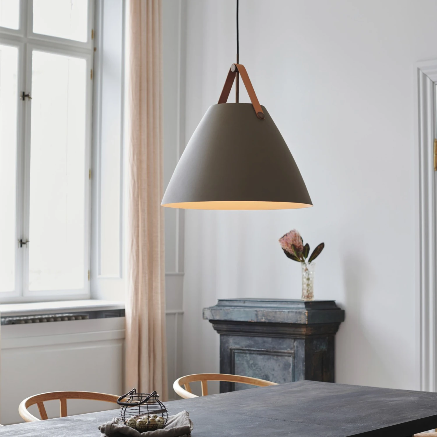 Hängeleuchte Strap Mit Metallschirm Beige, 48 Cm 8 Hängeleuchte Strap Mit Metallschirm Beige, 48 Cm – Bild 6