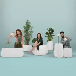 Newgarden Camelia 60 Pflanzkübel LED Solar+Akku -Beleuchtungs Geschäft 7025146 4