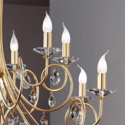 Kronleuchter Violetta Gold, 12-flammig -Beleuchtungs Geschäft 7253038 1