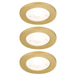 LED-Möbeleinbaustrahler Artist 3er-Set Messing -Beleuchtungs Geschäft 7255766 3