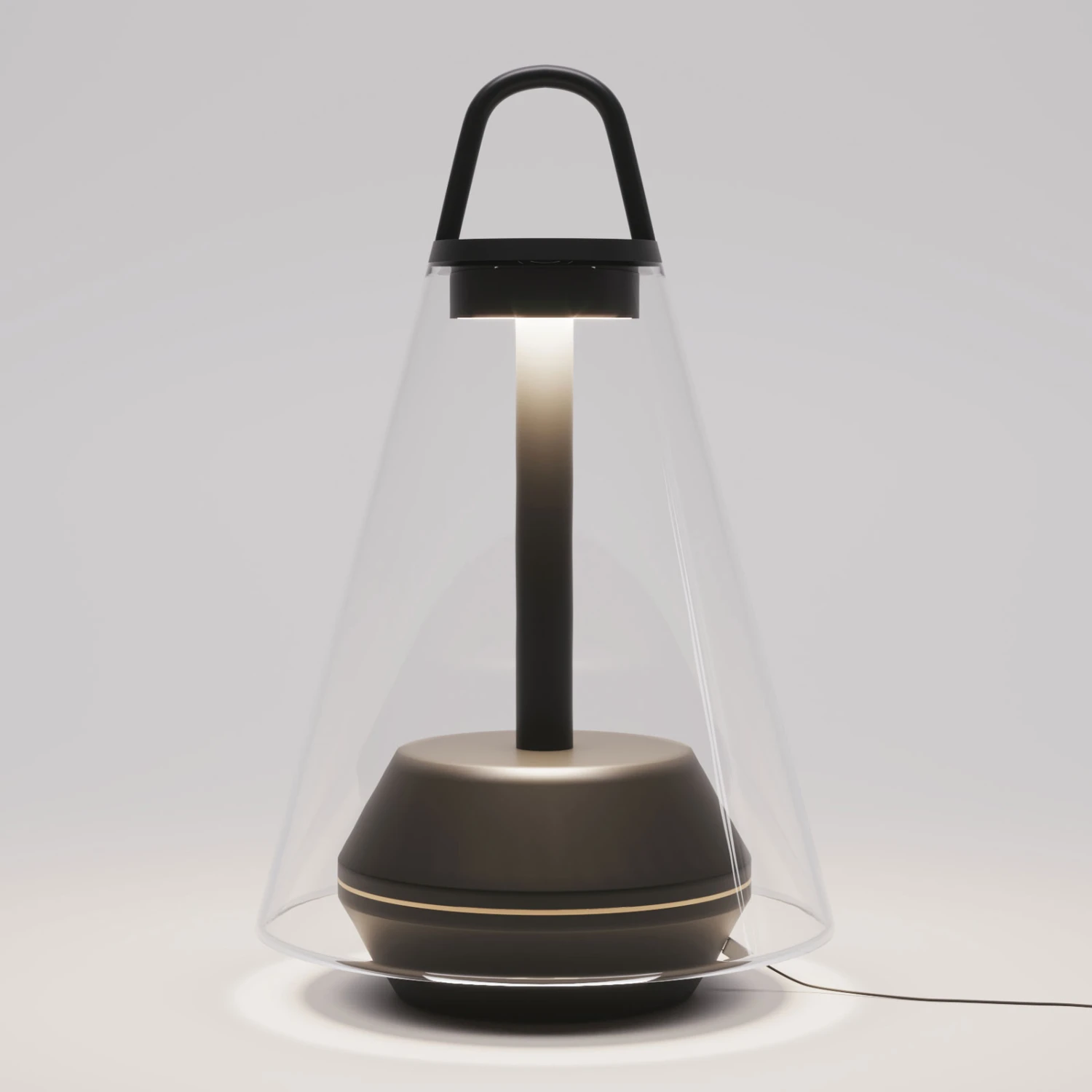 Prandina Shuttle Tischleuchte Schwarz, Glas Klar 3 Prandina Shuttle Tischleuchte Schwarz, Glas Klar