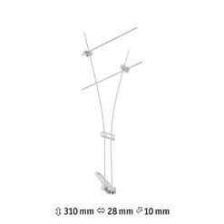 Paulmann Comet Einzelspot Für Seilsystem, Weiß -Beleuchtungs Geschäft 7602736 3