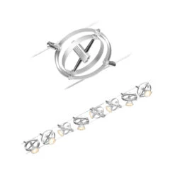 Paulmann Cardan Seilsystem Achtflammig, Chrom Matt