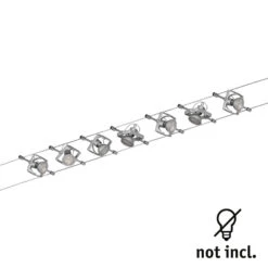 Paulmann Wire Mac II Seilsystem 7fl. Chrom -Beleuchtungs Geschäft 7602921 1