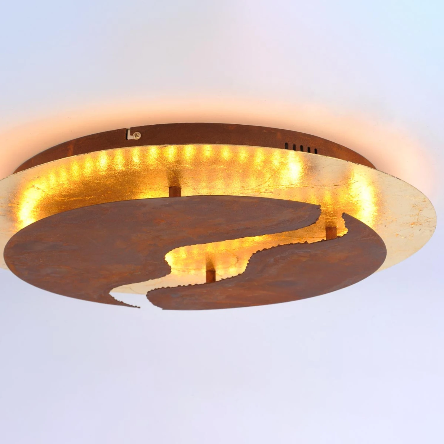 LED-Deckenleuchte Nevis, Rund, Ø 50 Cm, Braun-gold 6 LED-Deckenleuchte Nevis, Rund, Ø 50 Cm, Braun-gold – Bild 4