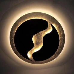 LED-Deckenleuchte Nevis, Rund, Ø 50 Cm, Braun-gold 12 LED-Deckenleuchte Nevis, Rund, Ø 50 Cm, Braun-gold -Beleuchtungs Geschäft 7610643 4