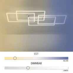 Lucande Lucardis LED-Deckenlampe, 4-flammig, Eckig -Beleuchtungs Geschäft 7620109 8