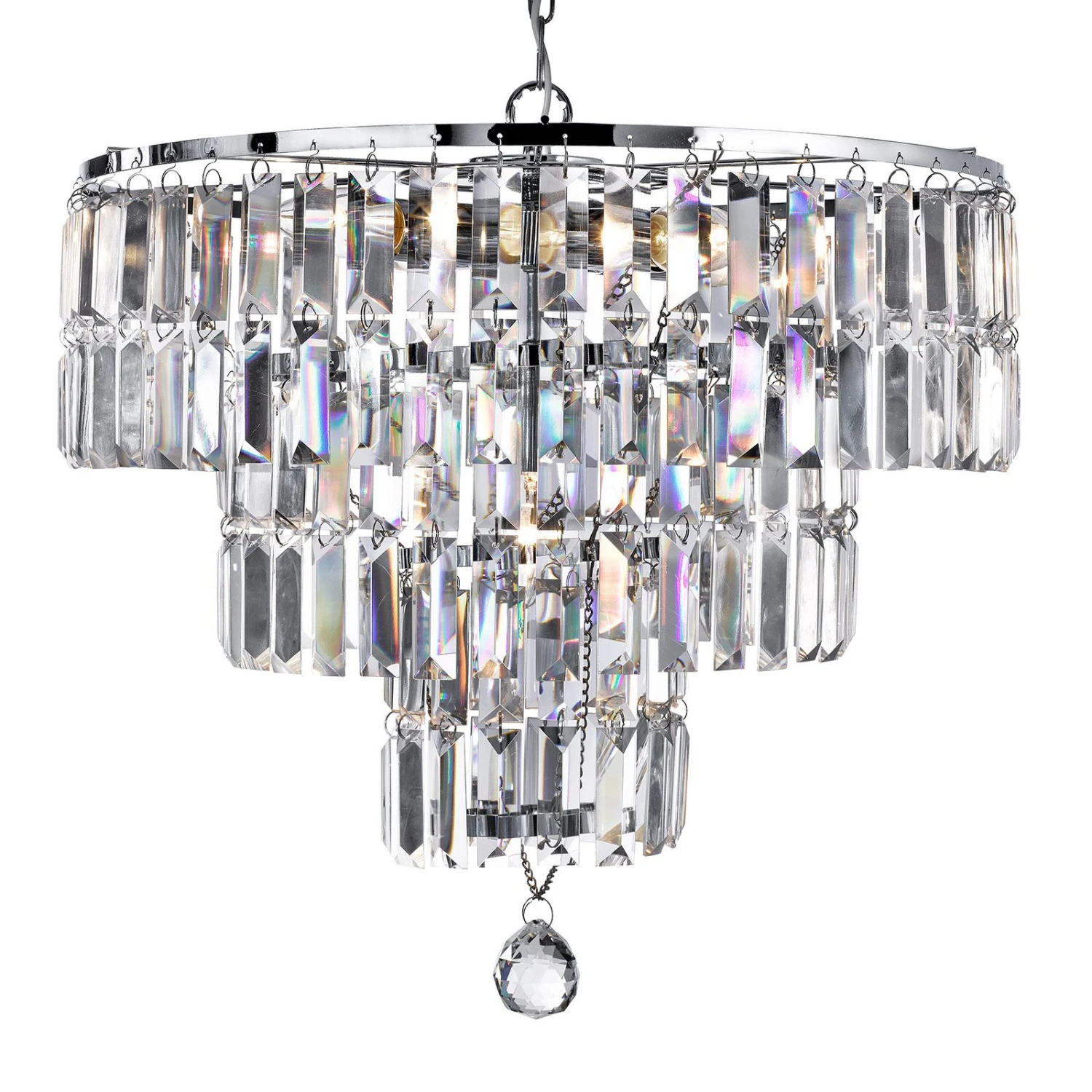 Kronleuchter Empire Mit Kristallprismen 4 Kronleuchter Empire Mit Kristallprismen – Bild 2