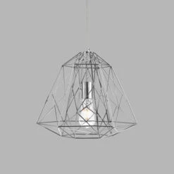 Hängeleuchte Geometric Cage Chrom -Beleuchtungs Geschäft 8570925 4