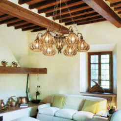 Carro - Eine Hängeleuchte Mit 7 Glasschirmen -Beleuchtungs Geschäft 8581097 2