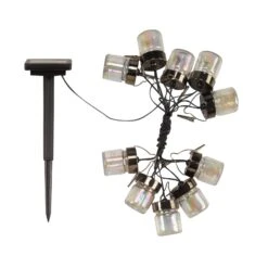 LED-Solar-Lichterkette Firefly Opal 10-flammig