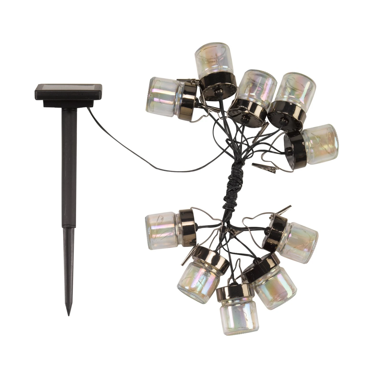 LED-Solar-Lichterkette Firefly Opal 10-flammig 3 LED-Solar-Lichterkette Firefly Opal 10-flammig