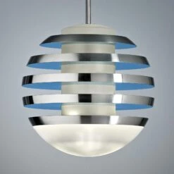 TECNOLUMEN Bulo - LED-Hängeleuchte Hellblau