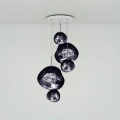 Tom Dixon Melt Large Round Pendellampe 5fl Rauch