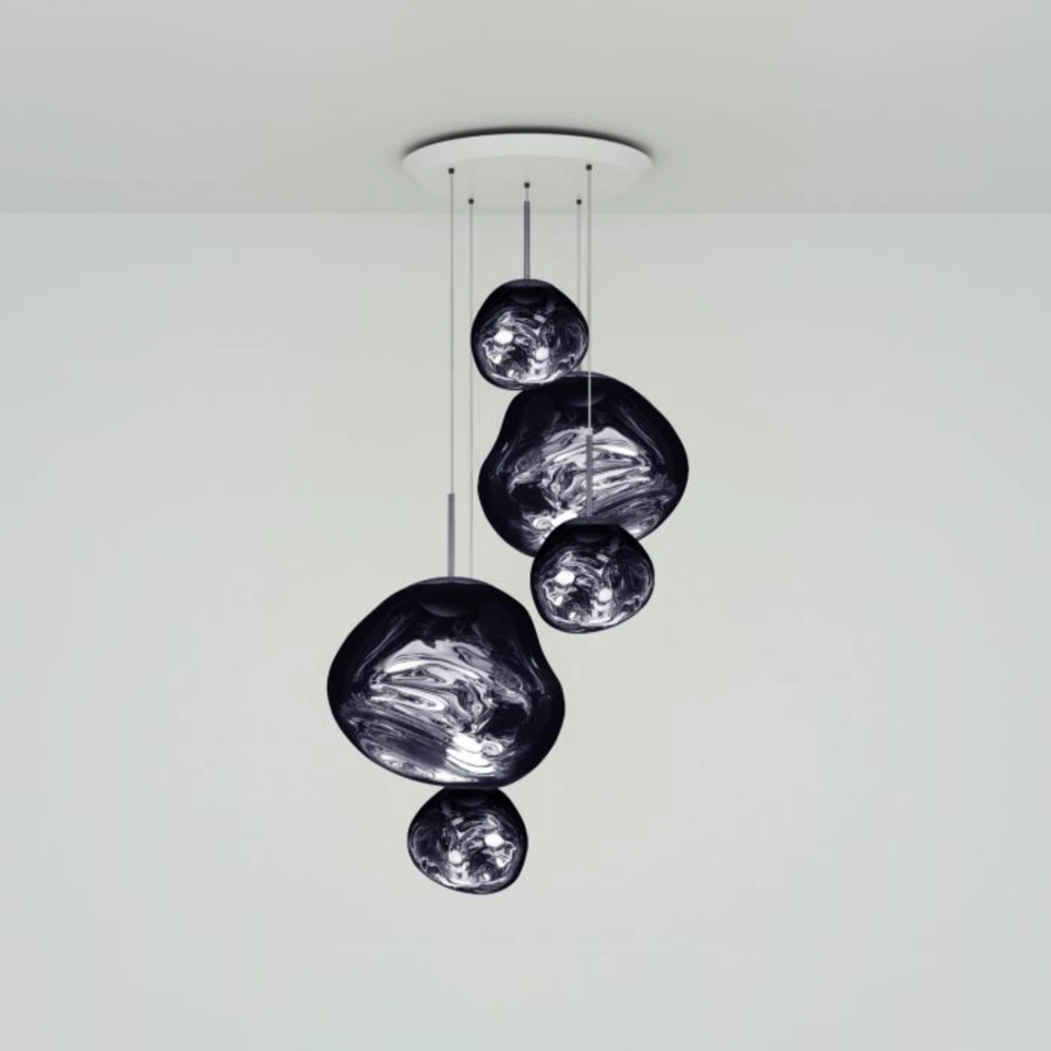 Tom Dixon Melt Large Round Pendellampe 5fl Rauch 3 Tom Dixon Melt Large Round Pendellampe 5fl Rauch