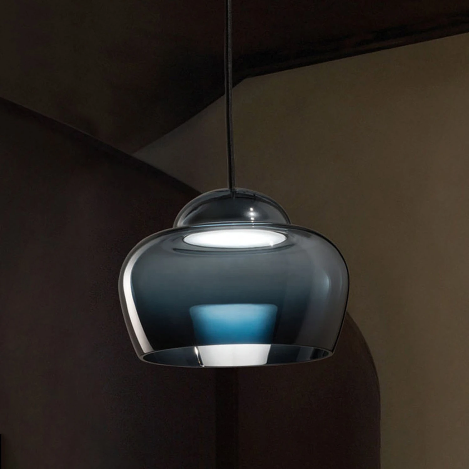 LED-Hängelampe Cristallina 2700K Phase Cut Schwarz 3 LED-Hängelampe Cristallina 2700K Phase Cut Schwarz