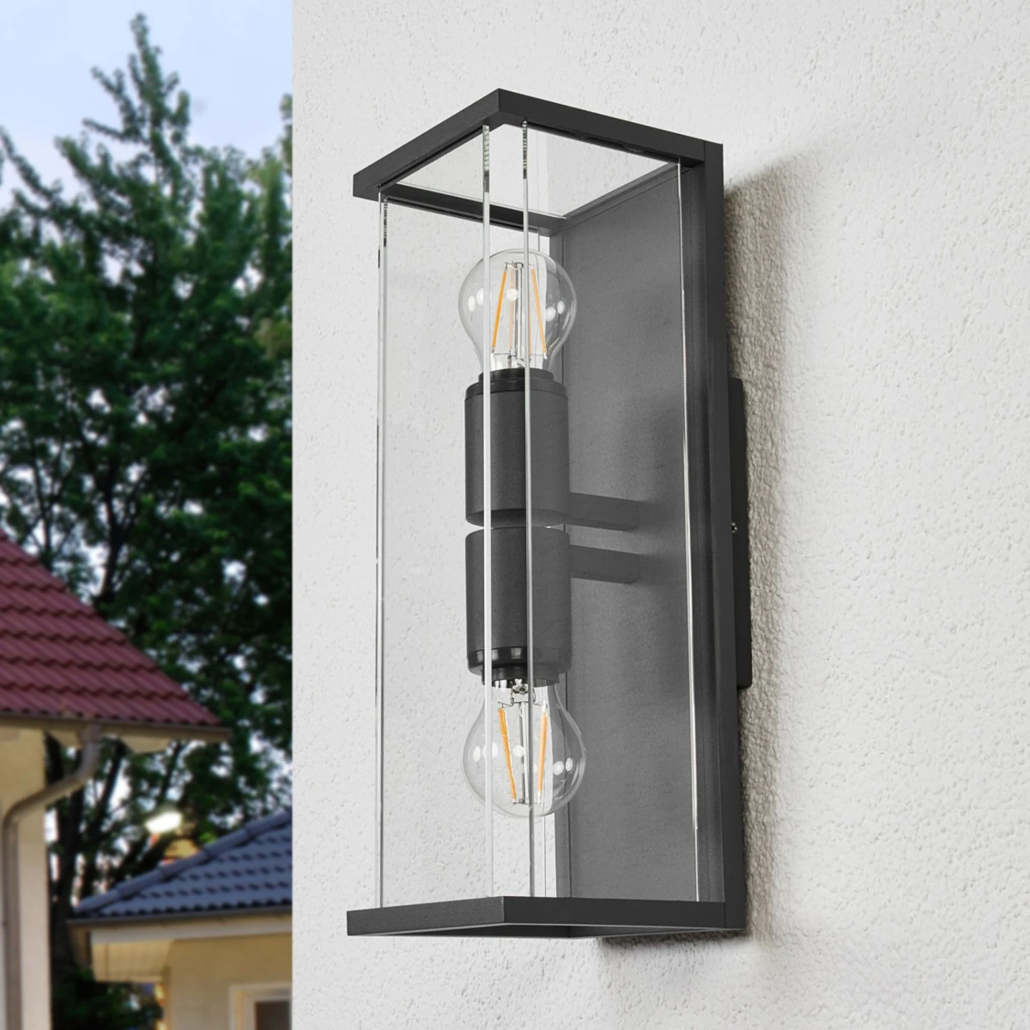 Lucande Gläserne Außenwandlampe Annalea 4 Lucande Gläserne Außenwandlampe Annalea – Bild 2