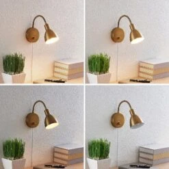 Lindby Amrei Wandlampe, Dimmbar, Altmessing -Beleuchtungs Geschäft 9620260 3