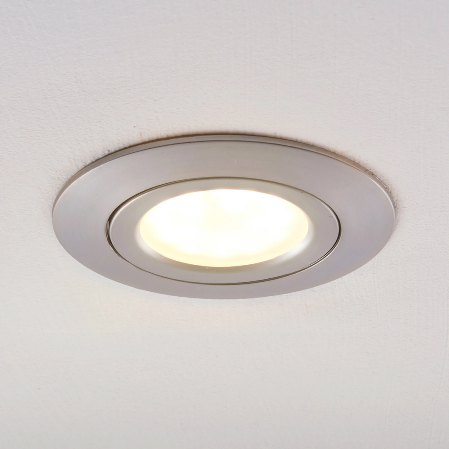 LED-Einbaustrahler Andrej, Rund, Nickel 3 LED-Einbaustrahler Andrej, Rund, Nickel