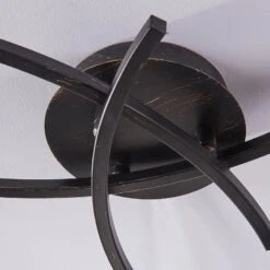 Dreiflammige Deckenlampe Della, Schwarz-gold -Beleuchtungs Geschäft 9620970 6