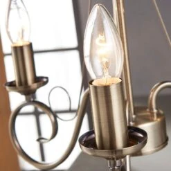 Kronleuchter Marnia, Altmessing, 3-flammig -Beleuchtungs Geschäft 9621014 4