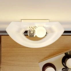 Weiße Glaswandlampe Ophelia -Beleuchtungs Geschäft 9621160 8