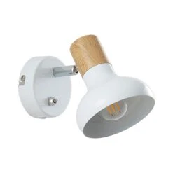 Weißer Metallstrahler Fridolin Mit Schalter -Beleuchtungs Geschäft 9624050 3