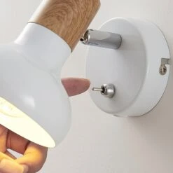 Weißer Metallstrahler Fridolin Mit Schalter -Beleuchtungs Geschäft 9624050 5