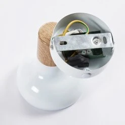 Weißer Metallstrahler Fridolin Mit Schalter -Beleuchtungs Geschäft 9624050 8