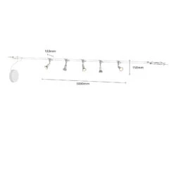 Seilsystem Rope Mit Strahlern, Fünfflammig -Beleuchtungs Geschäft 9624127 6