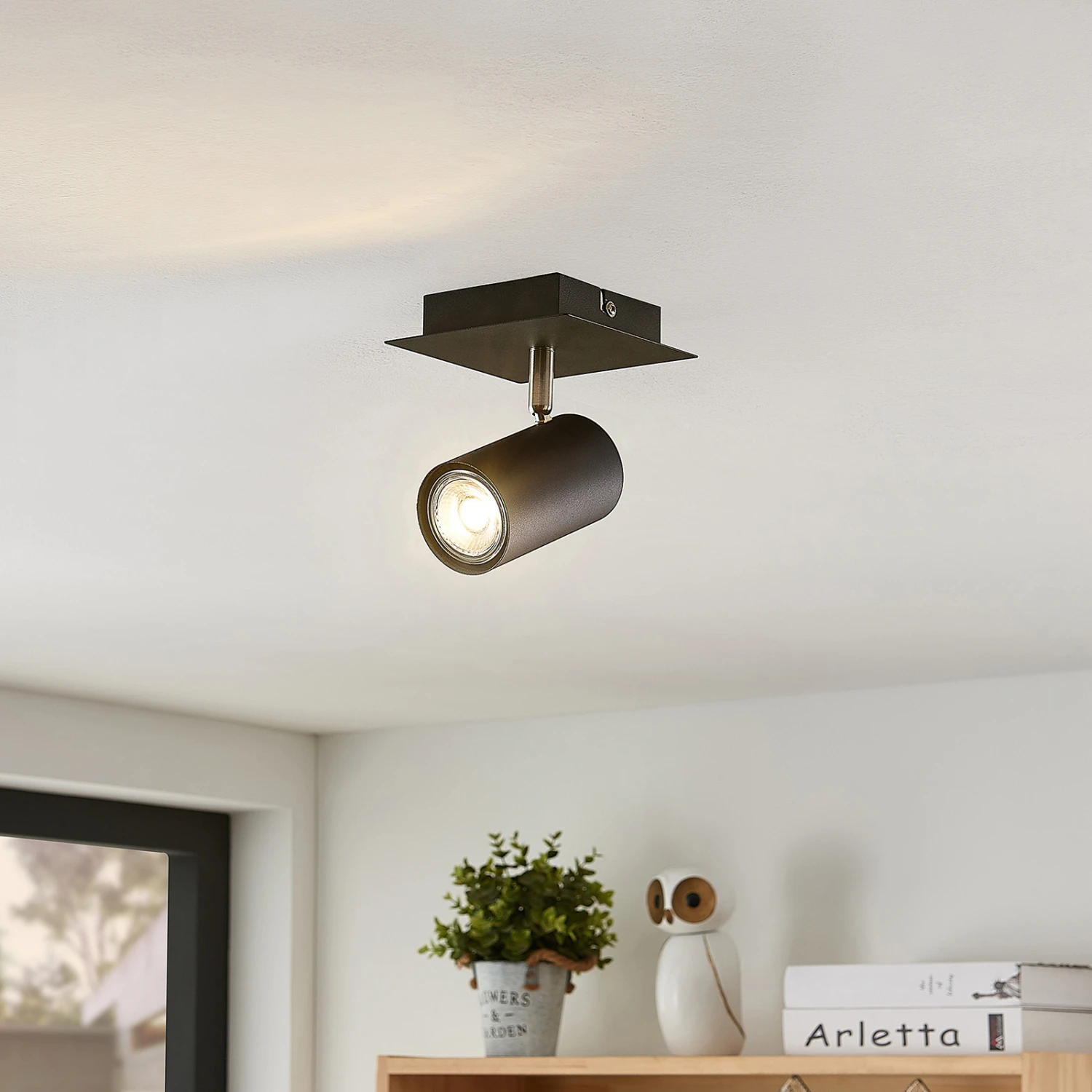 Lindby Joffrey Deckenstrahler, Einflammig, Schwarz 4 Lindby Joffrey Deckenstrahler, Einflammig, Schwarz – Bild 2