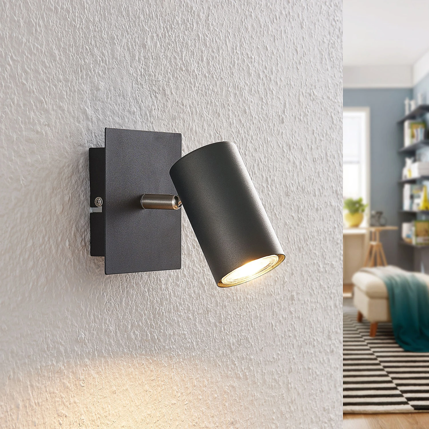 Lindby Joffrey Deckenstrahler, Einflammig, Schwarz 7 Lindby Joffrey Deckenstrahler, Einflammig, Schwarz – Bild 5