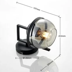 Lindby Marinka Wandleuchte, Kugel Rauchglas 14 Lindby Marinka Wandleuchte, Kugel Rauchglas -Beleuchtungs Geschäft 9624895 3