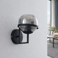 Lindby Marinka Wandleuchte, Kugel Rauchglas 16 Lindby Marinka Wandleuchte, Kugel Rauchglas -Beleuchtungs Geschäft 9624895 5