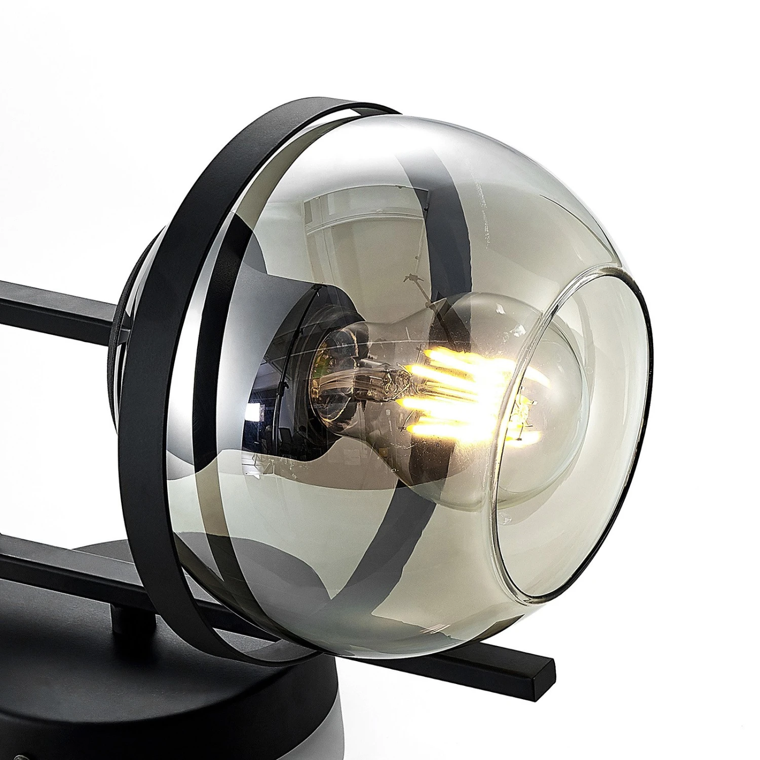 Lindby Marinka Wandleuchte, Kugel Rauchglas 9 Lindby Marinka Wandleuchte, Kugel Rauchglas – Bild 7