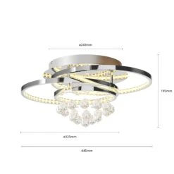 Lucande Keely LED-Deckenleuchte Kristall, 44,5 Cm -Beleuchtungs Geschäft 9624929 6