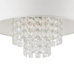 Lindby Estera Deckenleuchte Mit Behang, Weiß -Beleuchtungs Geschäft 9626840 6