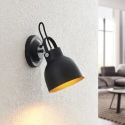 Lindby Adirta Metallwandleuchte In Schwarz