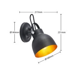 Lindby Adirta Metallwandleuchte In Schwarz -Beleuchtungs Geschäft 9627183 6