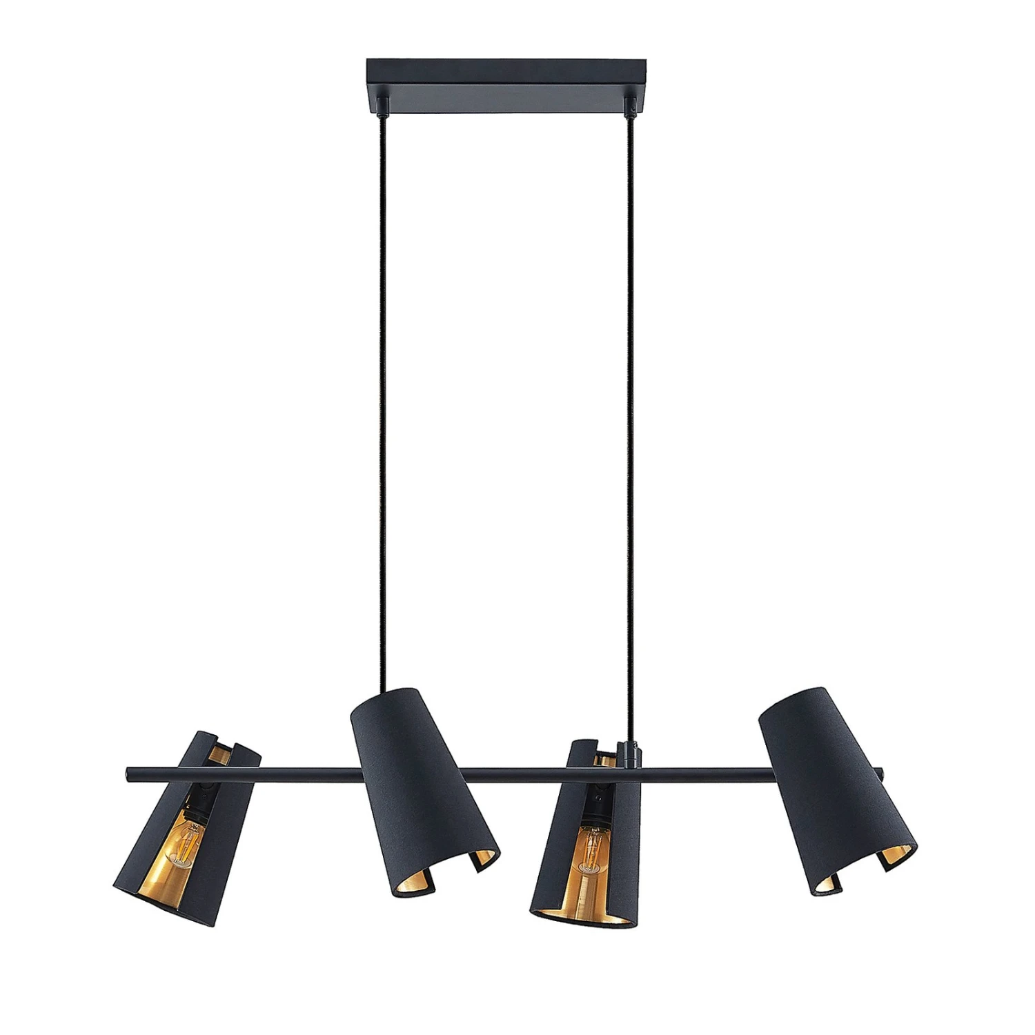 Lindby Zylindro Pendellampe In Schwarz Vierflammig 5 Lindby Zylindro Pendellampe In Schwarz Vierflammig – Bild 3