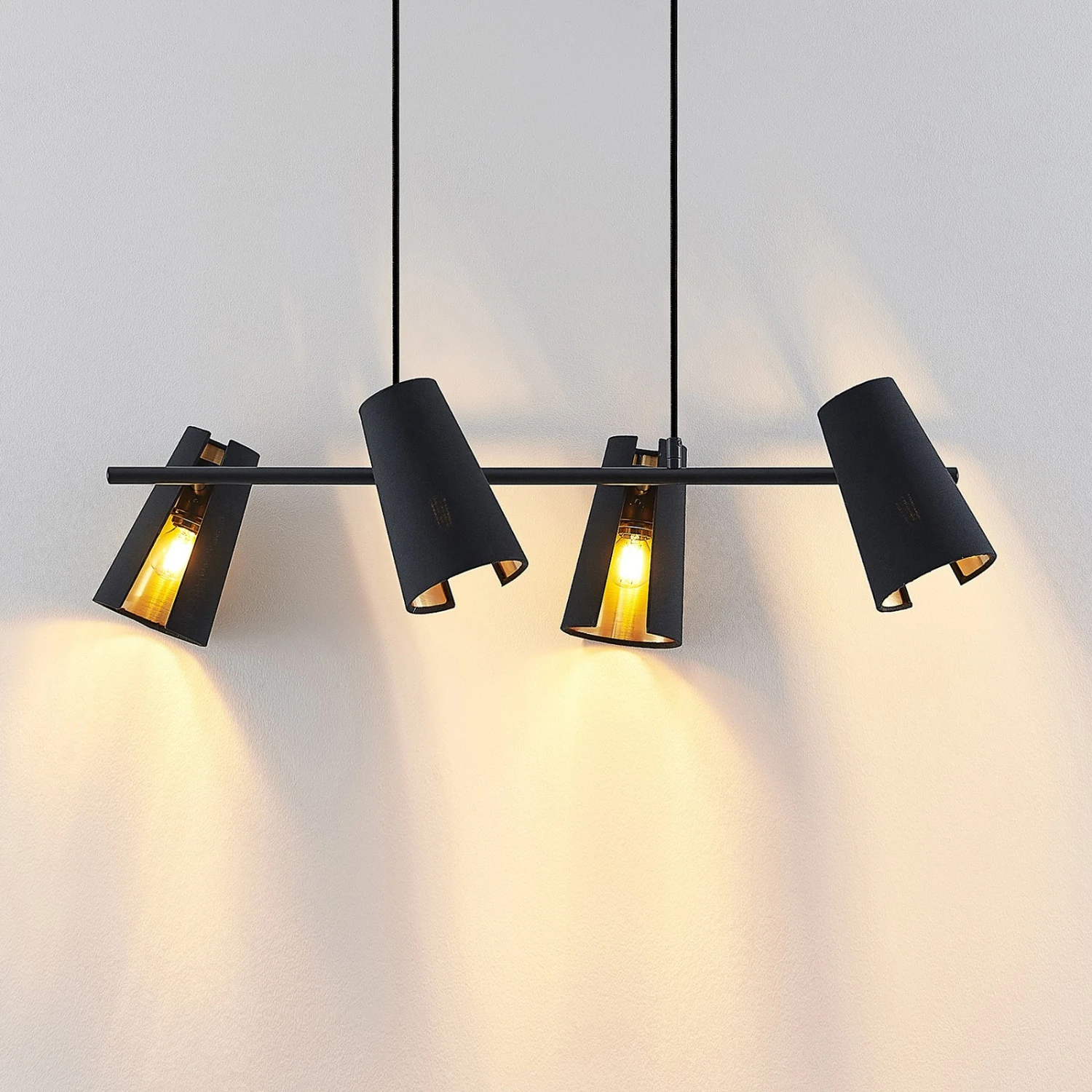 Lindby Zylindro Pendellampe In Schwarz Vierflammig 7 Lindby Zylindro Pendellampe In Schwarz Vierflammig – Bild 5